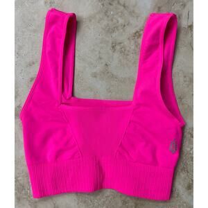 Free People Karna Square neck bra hot pink tank crop NWOT Xs small bralette